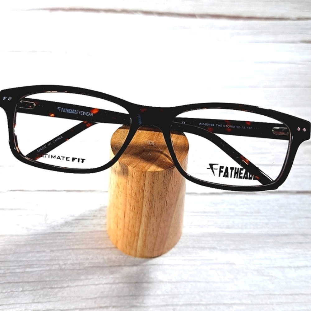 NEW BIG & TALL Men's Fatheadz Eyeglass Frame Rx'able glasses, brown 60-18-150